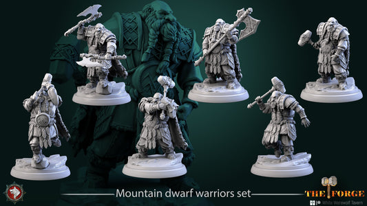 Mountain Dwarf Warriors - Set of 6