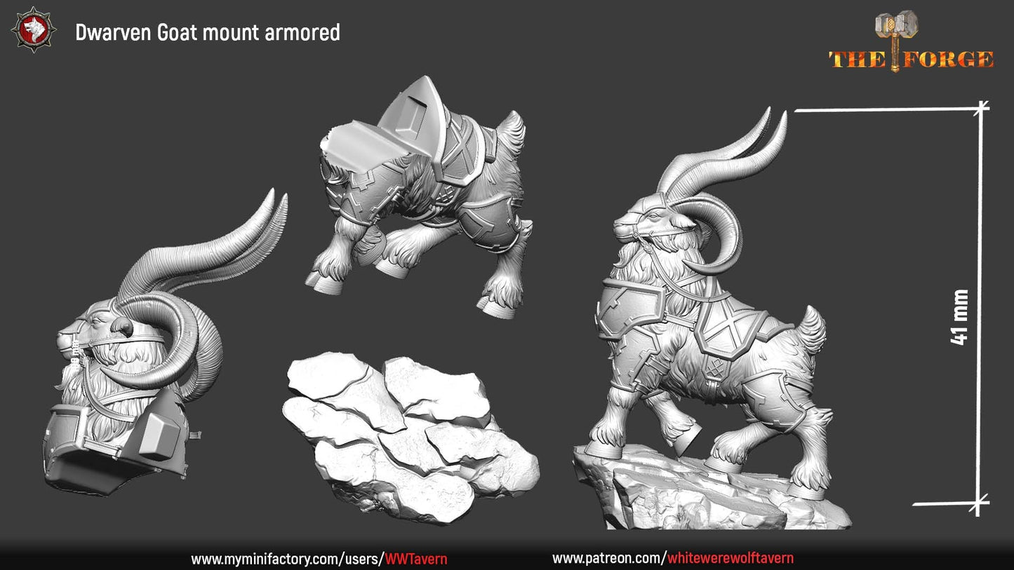 Dwarven Goat Mount Armored