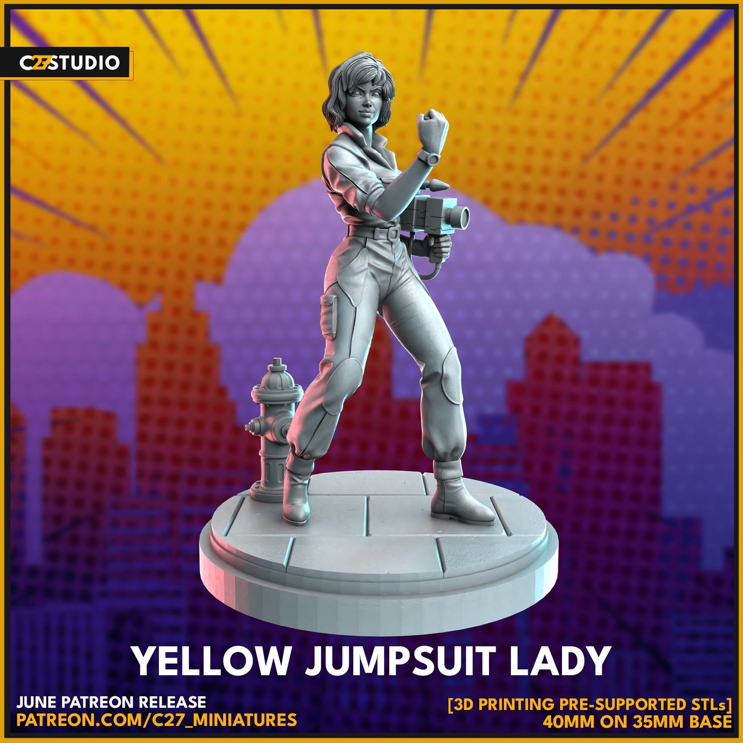 Yellow Jumpsuit Lady