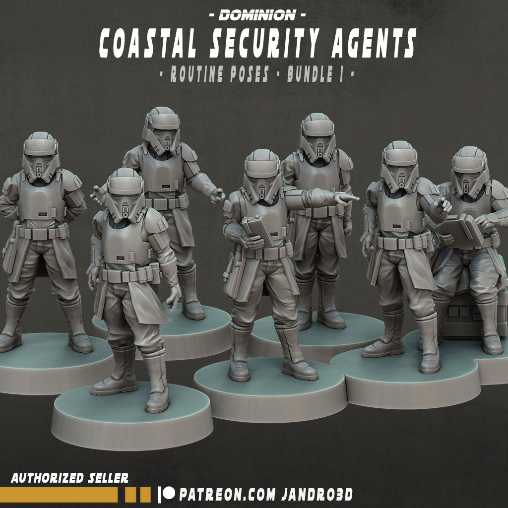 Coastal Security Agents - Routine Poses - Set of 7