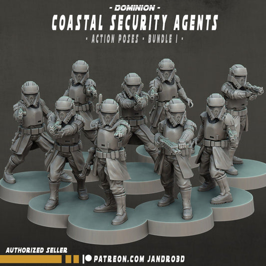 Coastal Security Agents - Action Poses - Set of 9