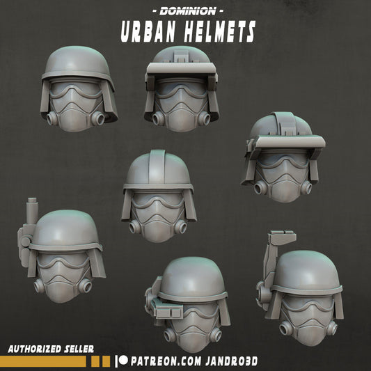 Urban Helmets - Set of 7 for Kitbashing