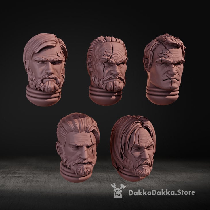 Legendary Heroes Heads - Set of 5